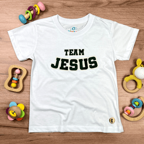 T-Shirt Infantil Branca Team Jesus