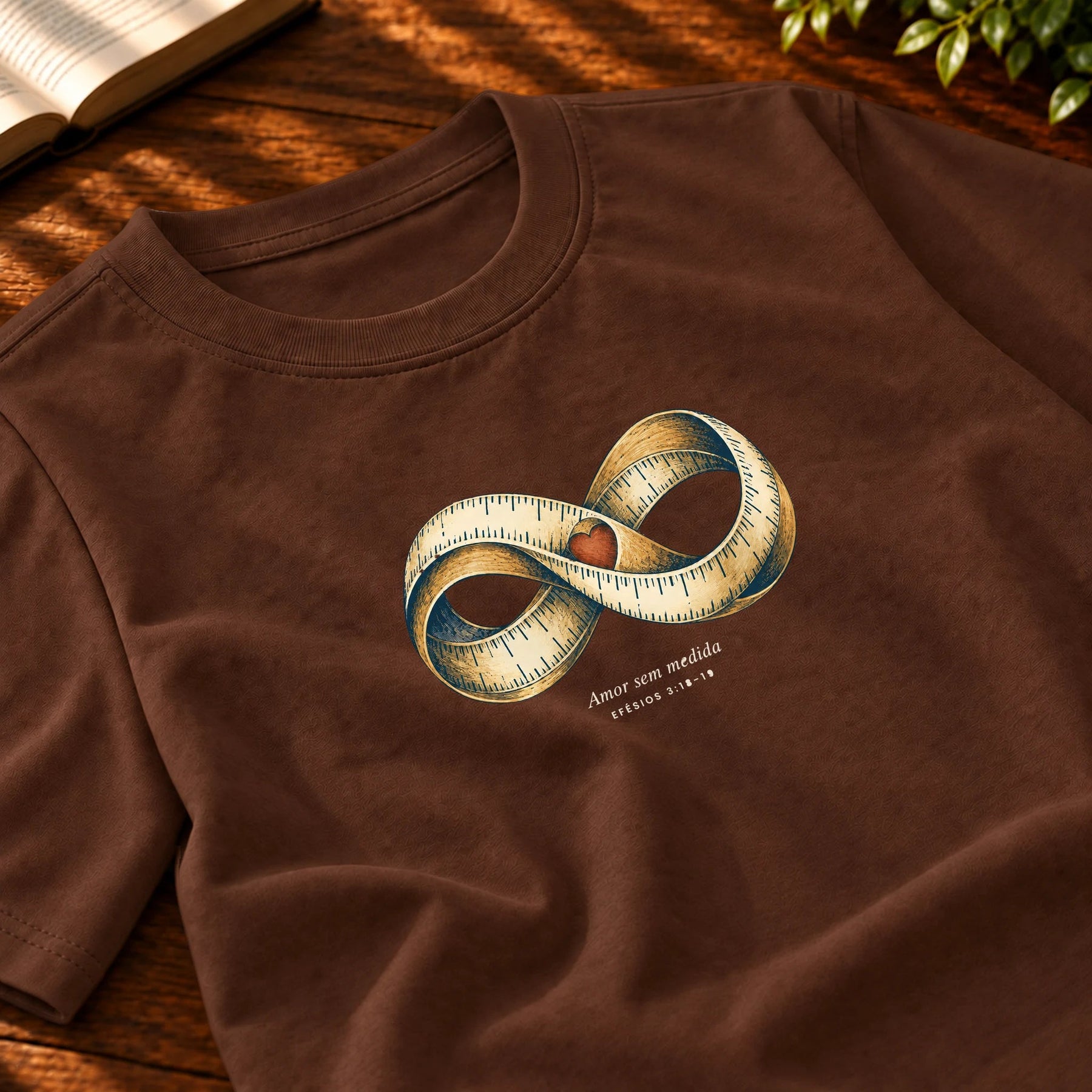 Camiseta Masculina Marrom Amor sem medida