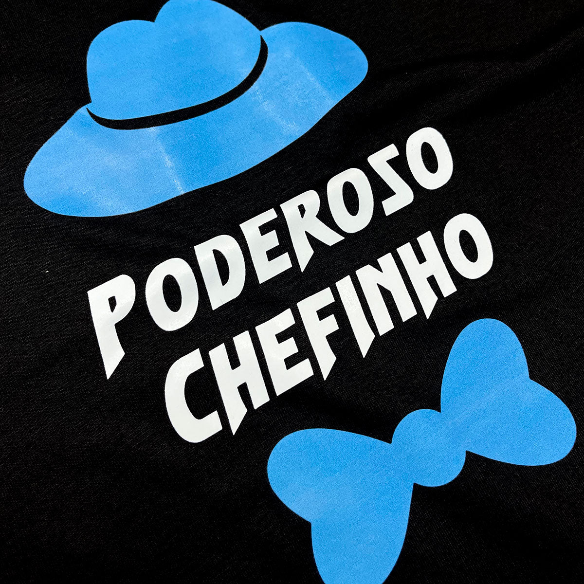 T-Shirt Infantil Preta Poderoso Chefinho