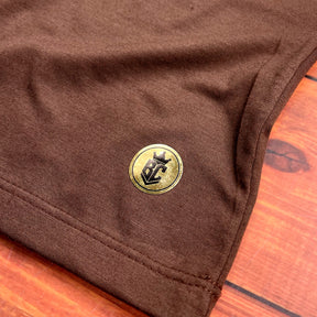 Camiseta Masculina Marrom Aplique Camaleão IM Blessed