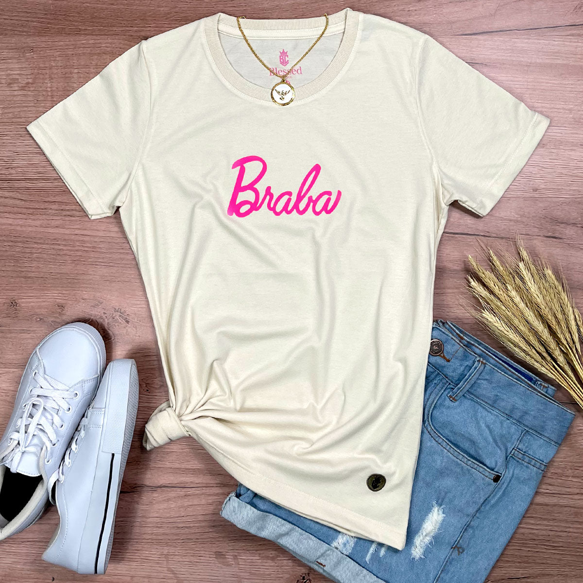 Camiseta Feminina Off White Braba