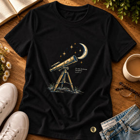 Camiseta Feminina Preta Os céus declaram Sua glória