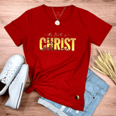 Camiseta Feminina Vermelha The Birth Of Christ