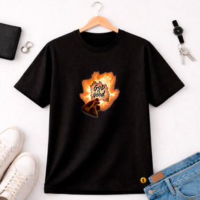 Camiseta Masculina Preta  Good is Good Fogo
