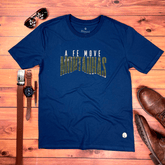 Camiseta Masculina Azul A fé Move Montanhas Camaleão