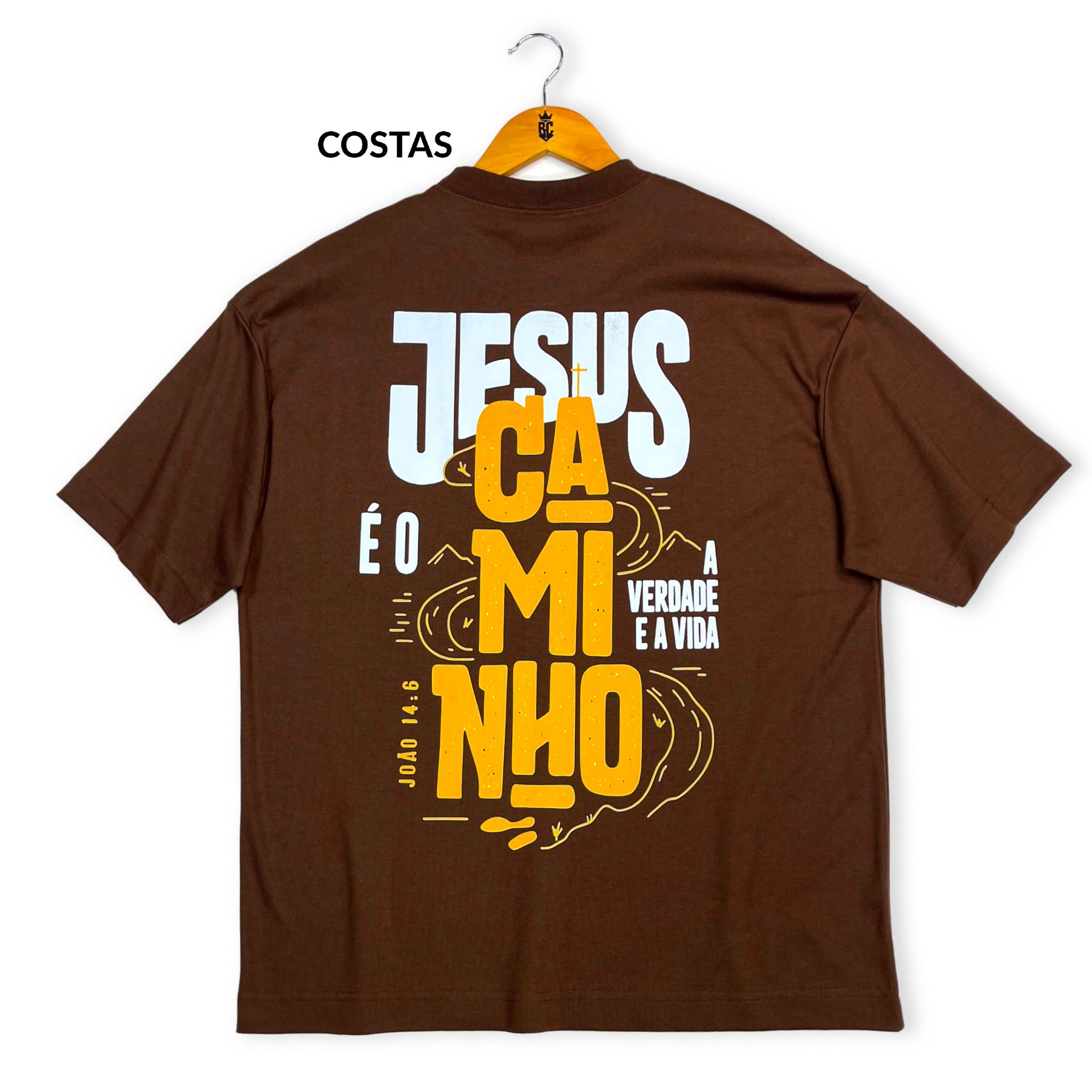 Oversized Marrom Full Jesus é o Caminho