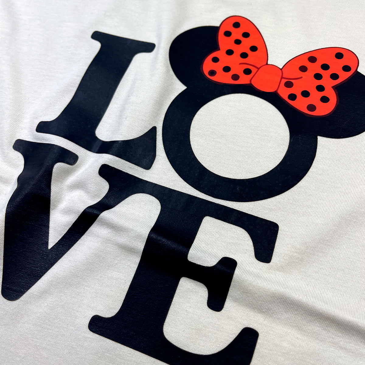 Camiseta Feminina Off White Love Minnie