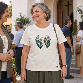 Camiseta Feminina Off White Felizes os pacificadores