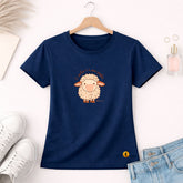 Camiseta Feminina Azul O Senhor é o Meu Pastor Ovelha