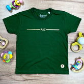T-Shirt Infantil Verde  Paz Dourado
