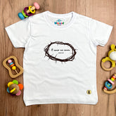 T-Shirt Infantil Branca O Amor Me Amou