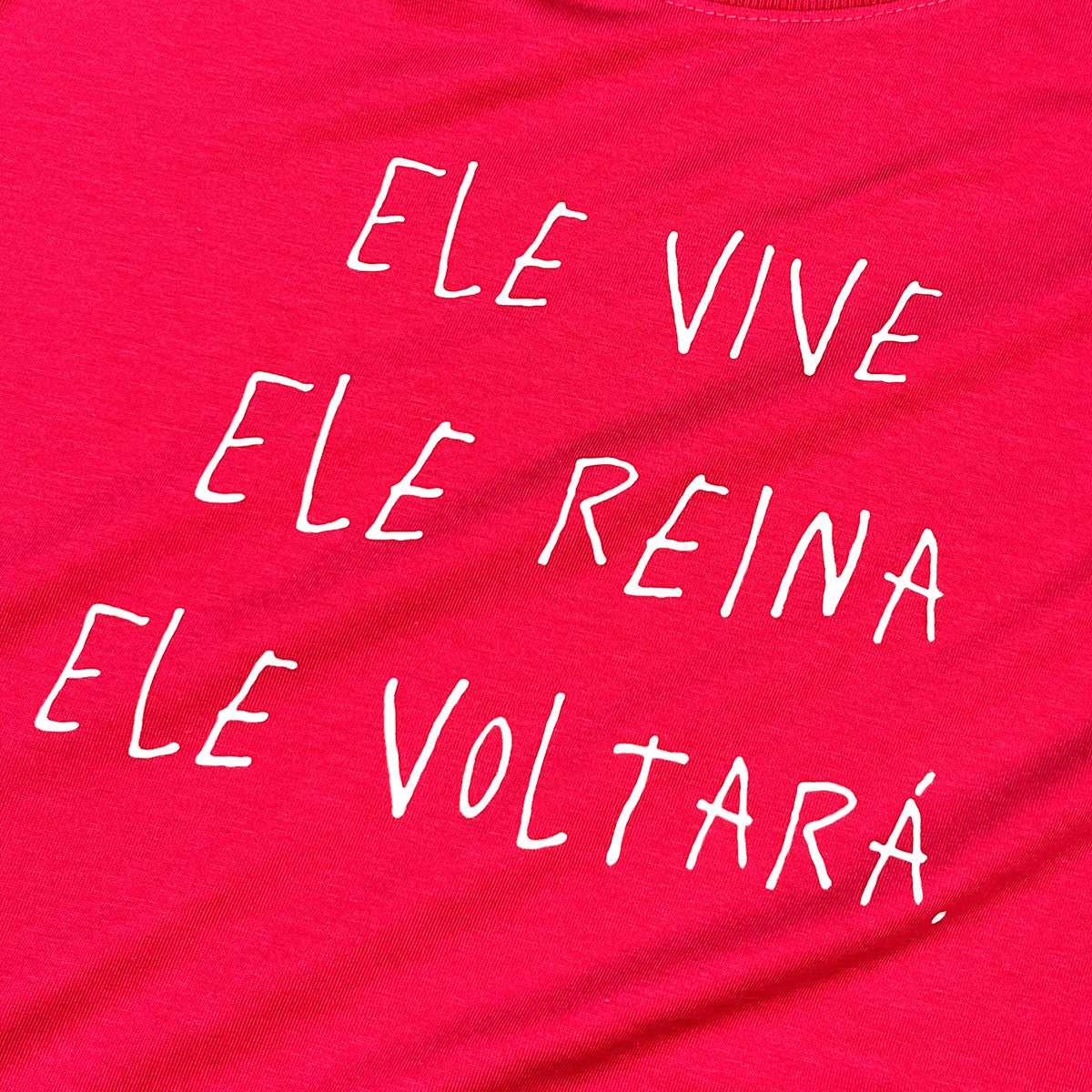 Camiseta Feminina Pink Ele Vive Ele Reina Ele Voltará