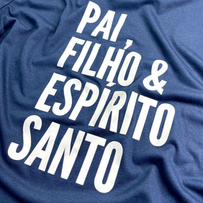 Camiseta Masculina Azul Pai, Filho & Espírito Santo