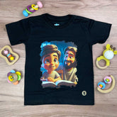 T-Shirt Infantil Preta Amigo Jesus