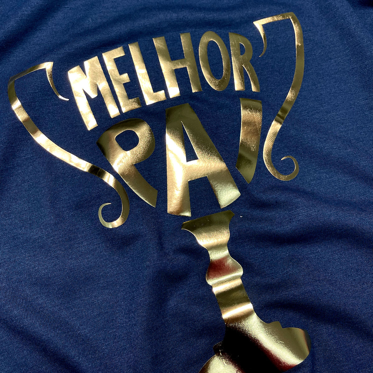 Camiseta Masculina Azul Troféu Melhor Pai