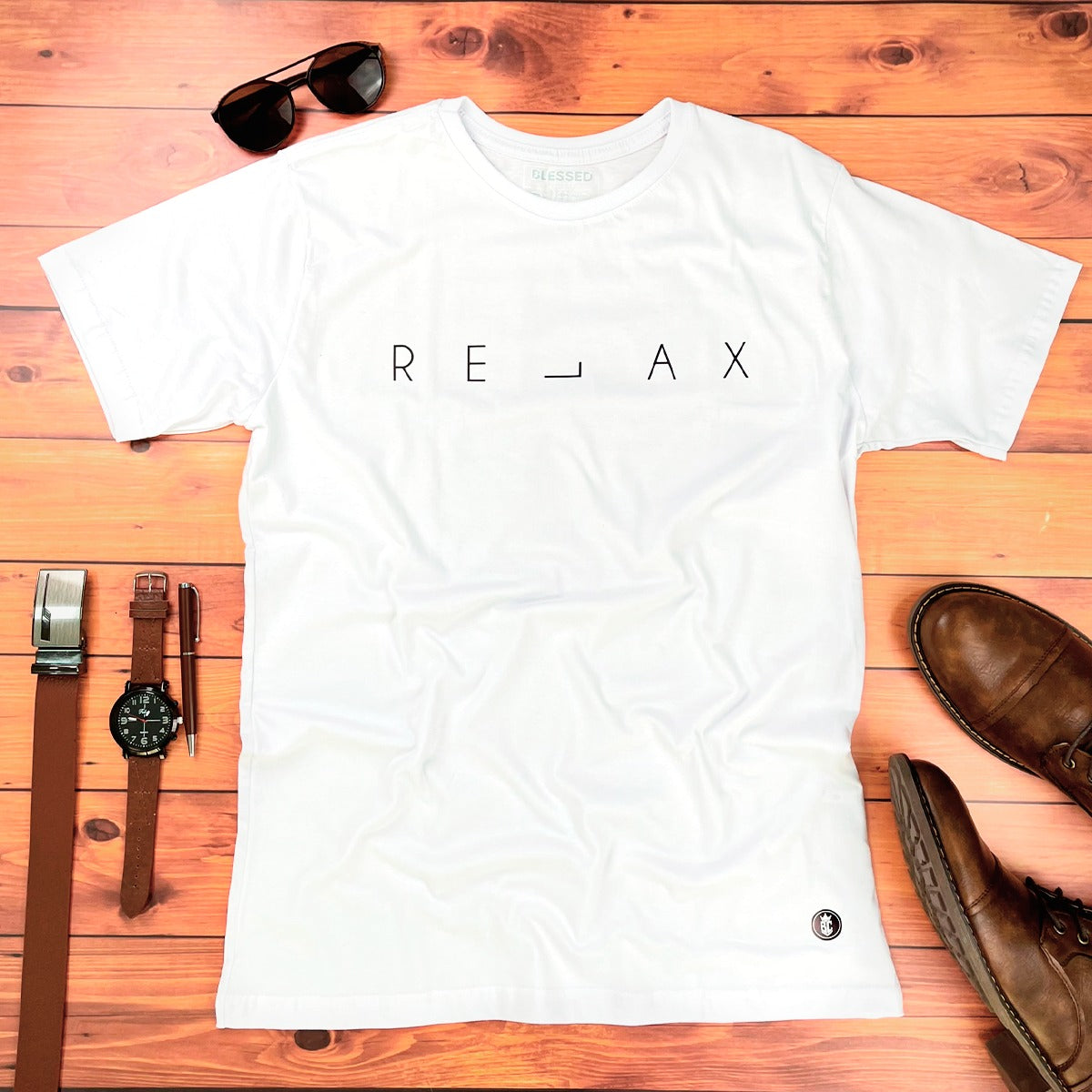 Camiseta Masculina Branca Relax