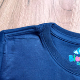 T-Shirt Infantil Azul Cruz Leão E Cordeiro