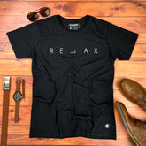 Camiseta Masculina Preta Relax