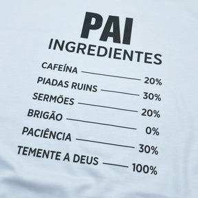 Camiseta Masculina Branca Pai Ingredientes