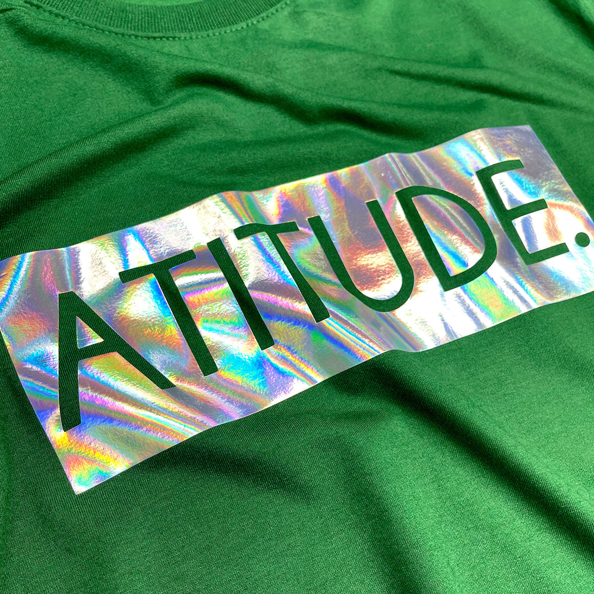 Camiseta Masculina Verde Atitude Holográfico