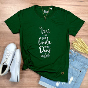 Camiseta Feminina Verde Você é Uma Ideia Linda