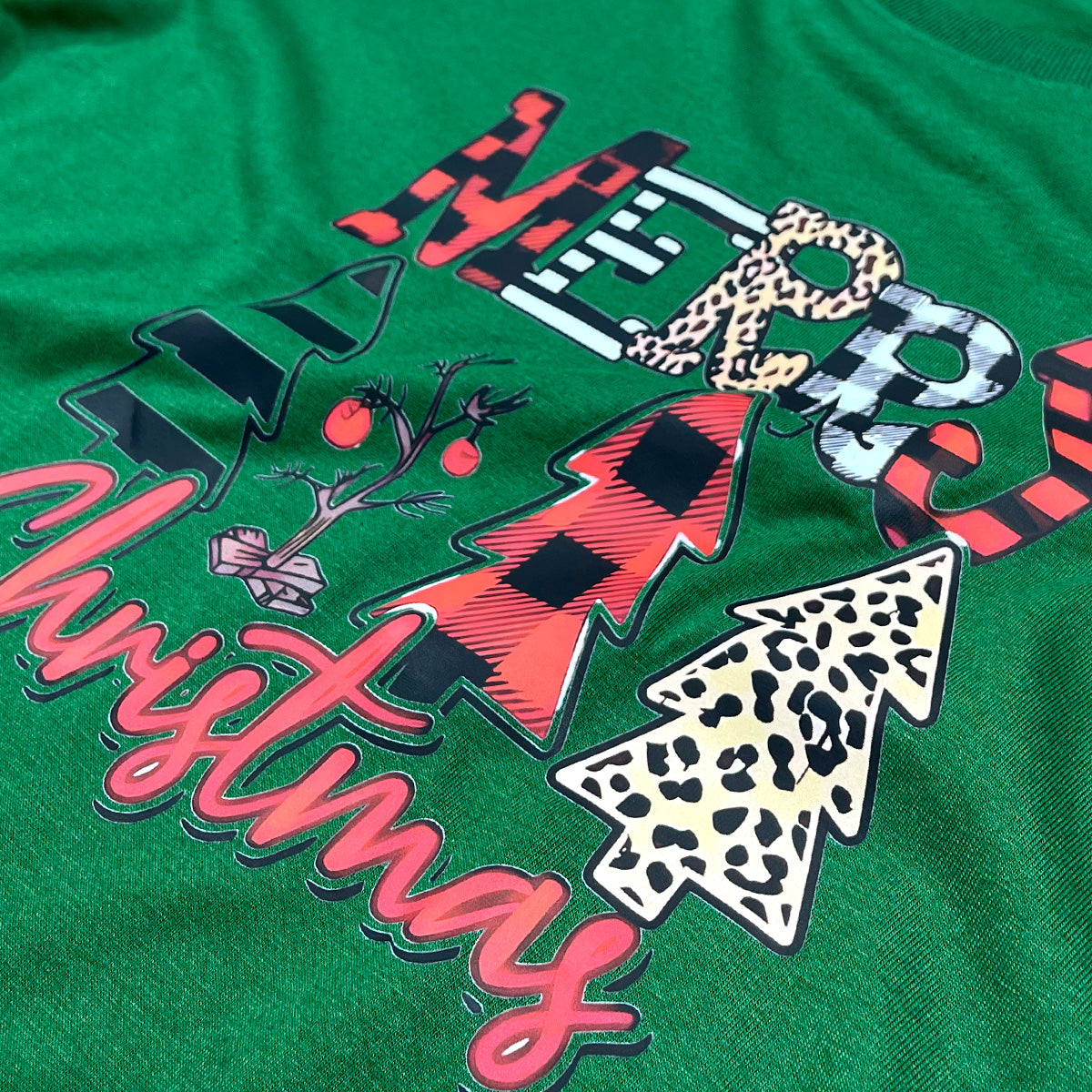Camiseta Feminina Verde Merry Christmas Árvore