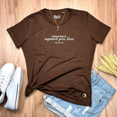 Camiseta Feminina Marrom Pois Nada É Impossível Para Deus