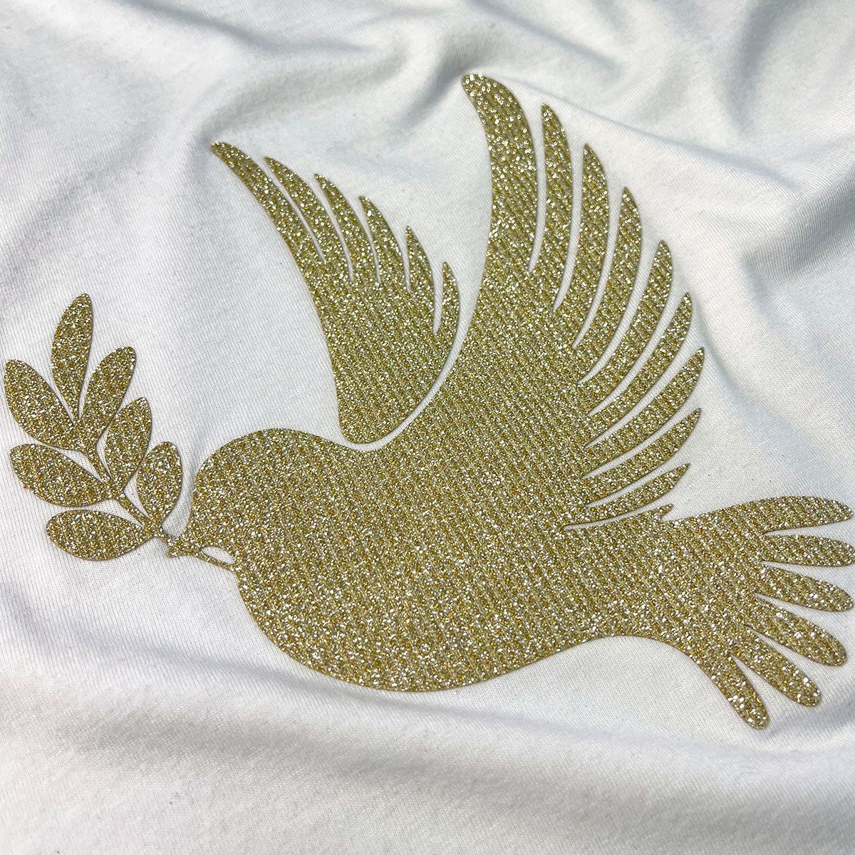 Camiseta Feminina Branca Pomba da Paz