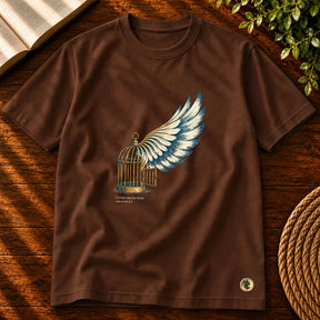 Camiseta Masculina Marrom Cristo me fez livre