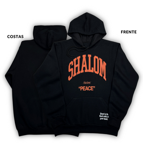 Moletom Canguru Com Capuz Preto Shalom