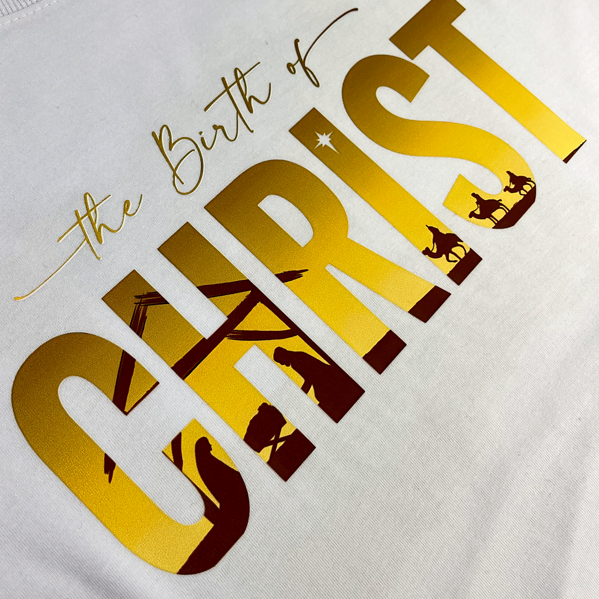 Camiseta Feminina Branca The Birth Of Christ