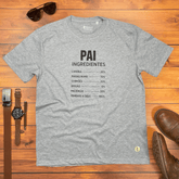 Camiseta Masculina Cinza Pai Ingredientes