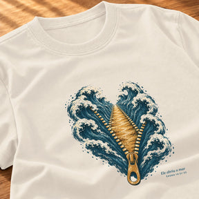 Camiseta Feminina Off White Ele abriu o mar