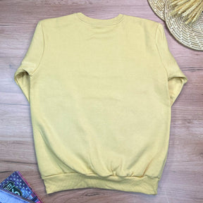 Moletom Caqui Aplique Camaleão IM Blessed