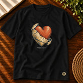 Camiseta Masculina Preta Um novo coração