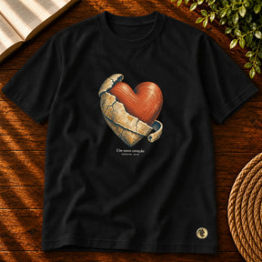 Camiseta Masculina Preta Um novo coração