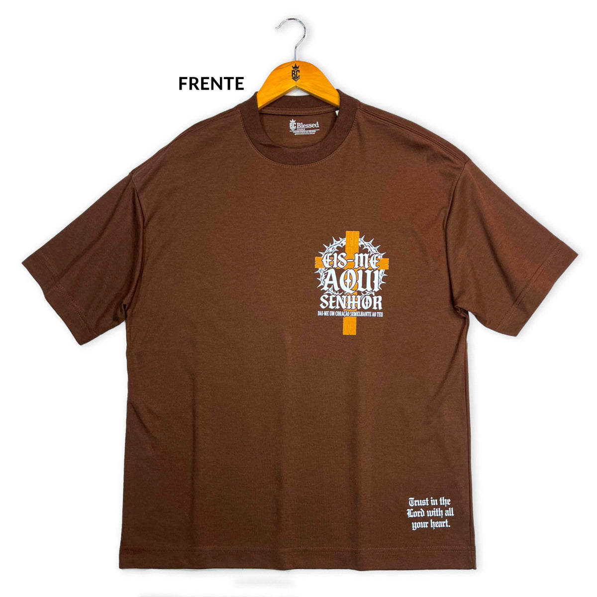 Oversized Marrom Full Eis me Aqui Senhor