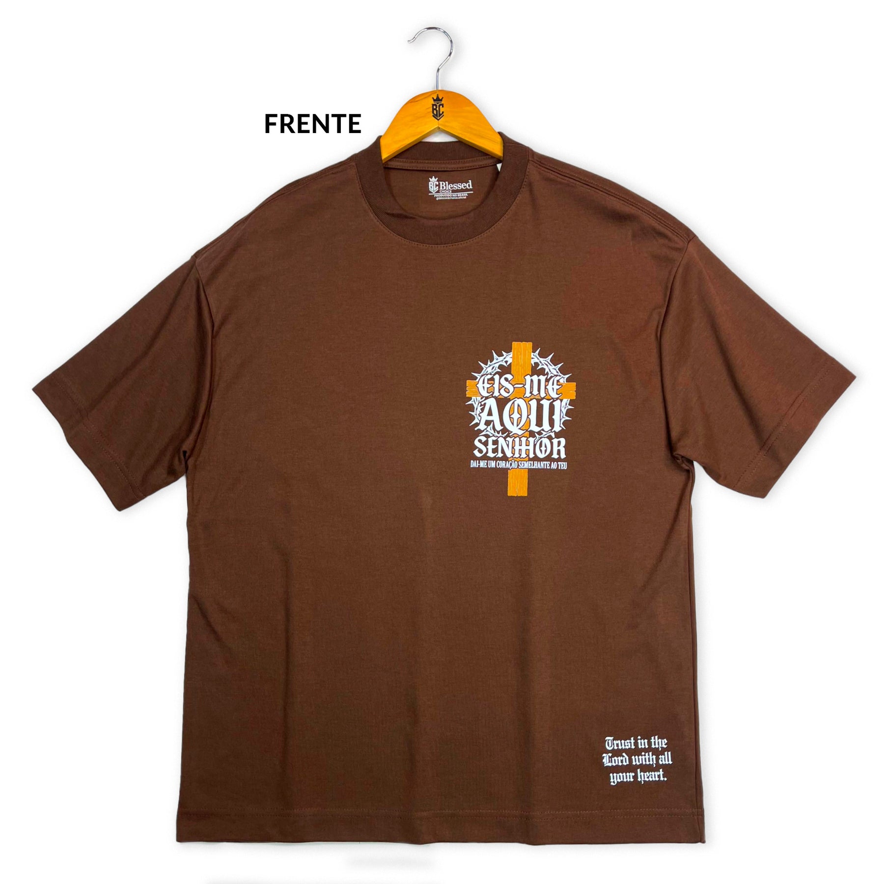 Oversized Marrom Full Eis me Aqui Senhor