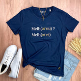 Camiseta Feminina Azul Melho(orou) ? Melh(orei)