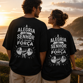 Oversized Preta Alegria do Senhor