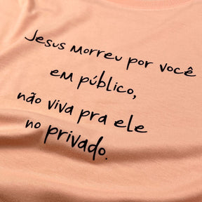 Camiseta Feminina Salmão Jesus Morreu Por Você