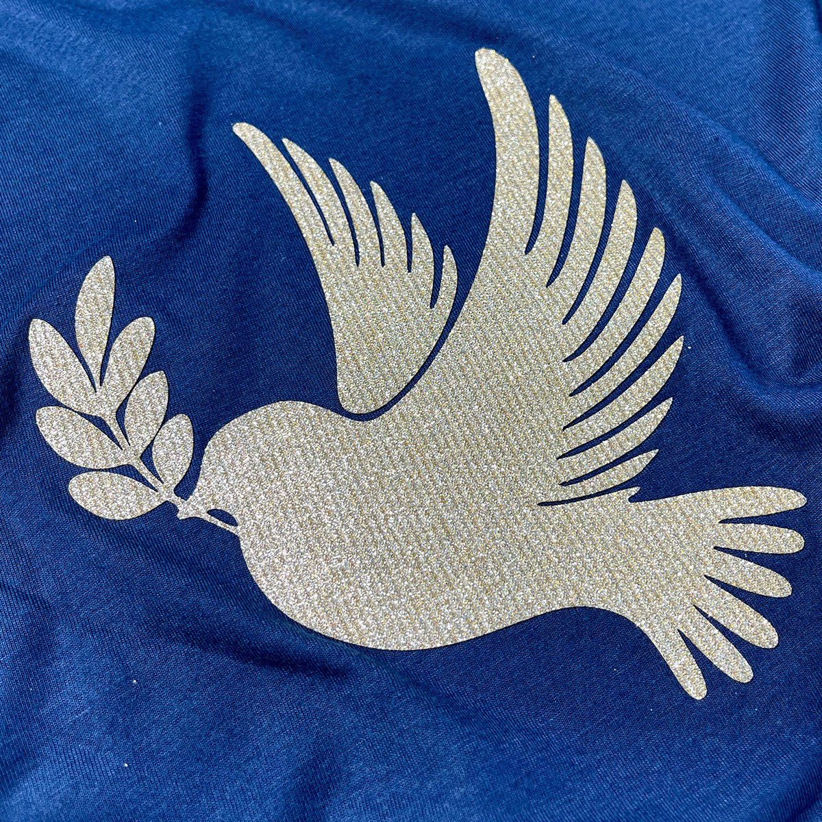 Camiseta Feminina Azul Pomba da Paz