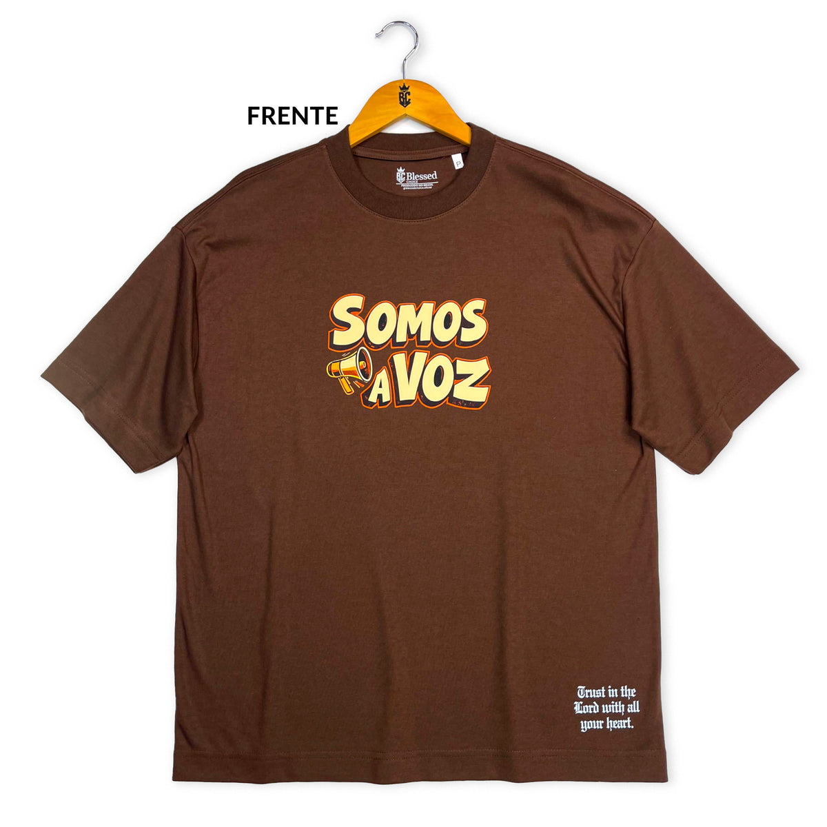 Oversized Marrom Full Somos a Voz
