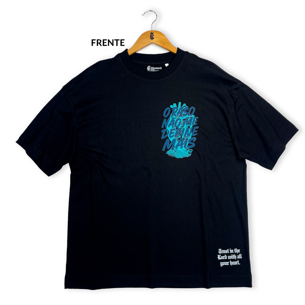 Oversized Preta Full O Raso Não Me Define Mais