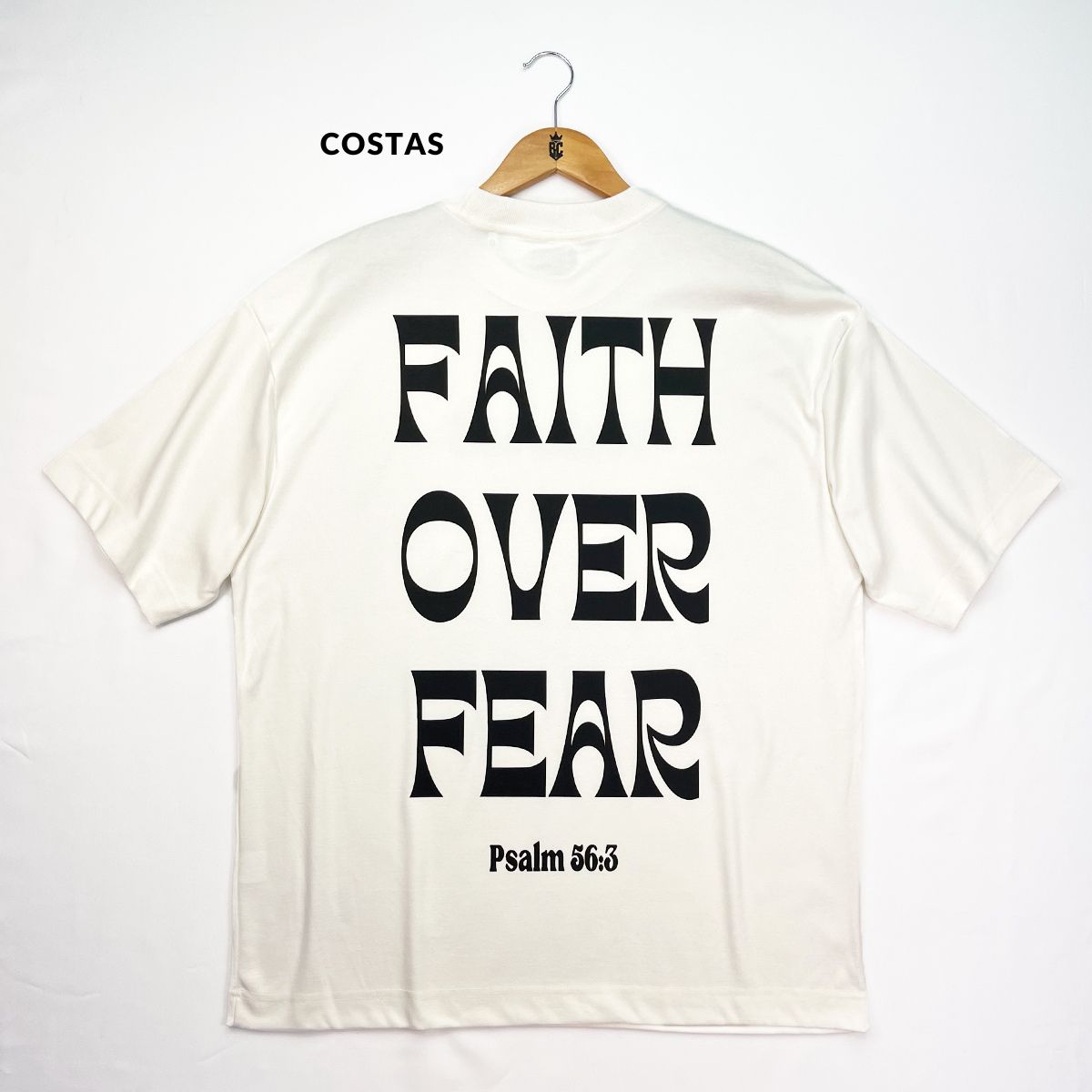 Oversized Off White Full Faith Over Fear Psalm 56:3