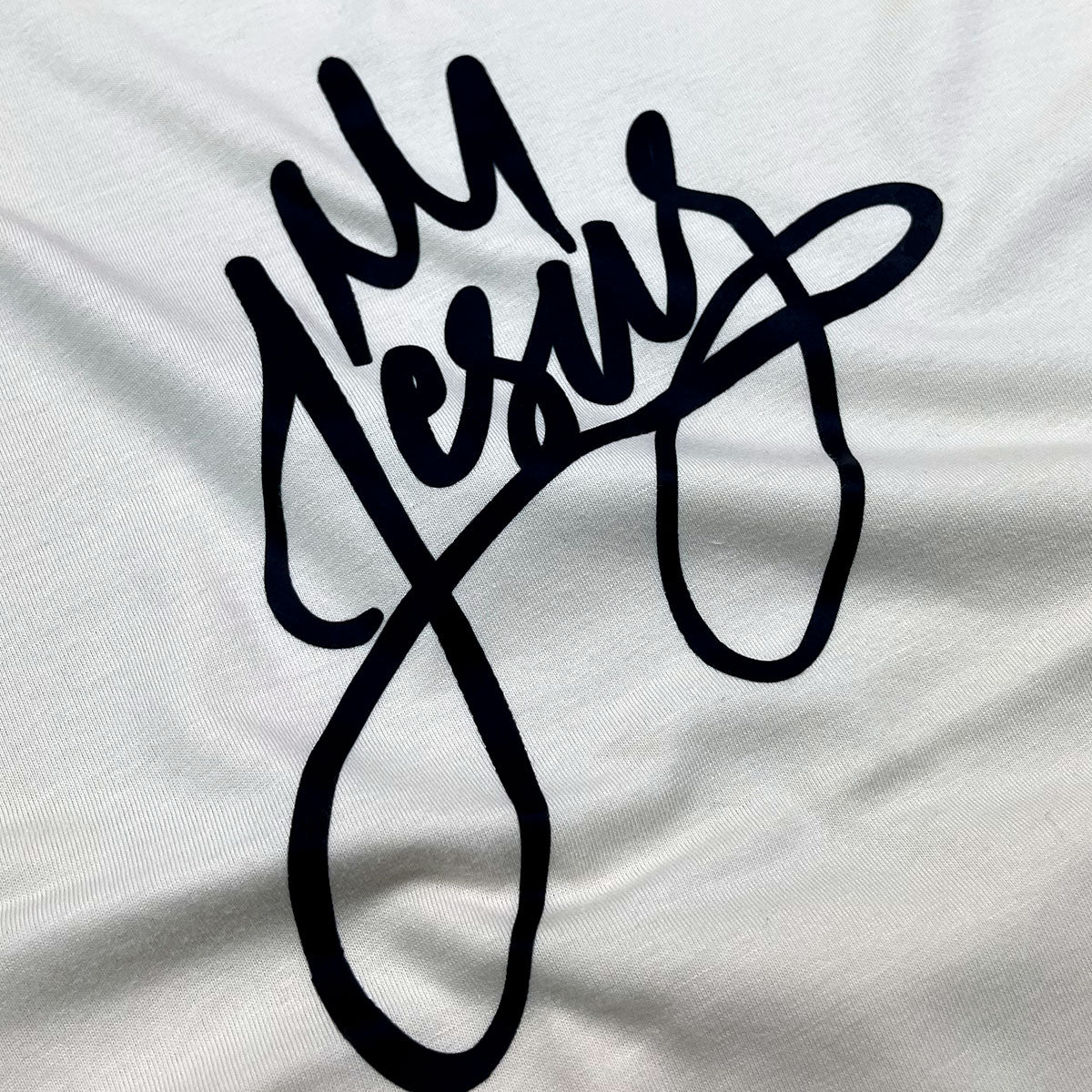 Camiseta Masculina Off White  Jesus Coroa