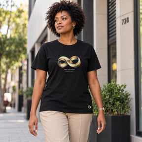Camiseta Feminina Preta Amor sem medida
