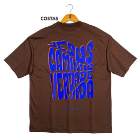 Oversized Marrom Full Jesus Caminho Verdade