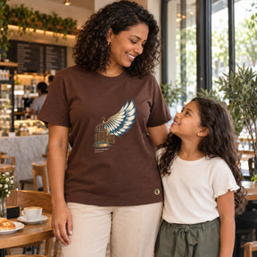 Camiseta Feminina Marrom Cristo me fez livre