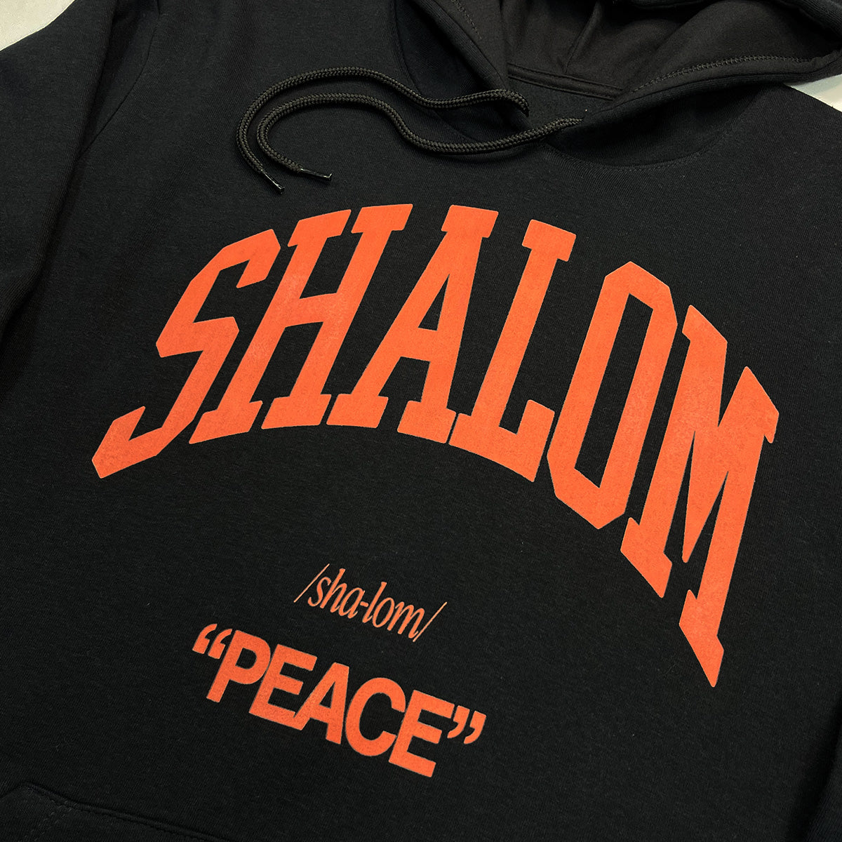 Moletom Canguru Com Capuz Preto Shalom